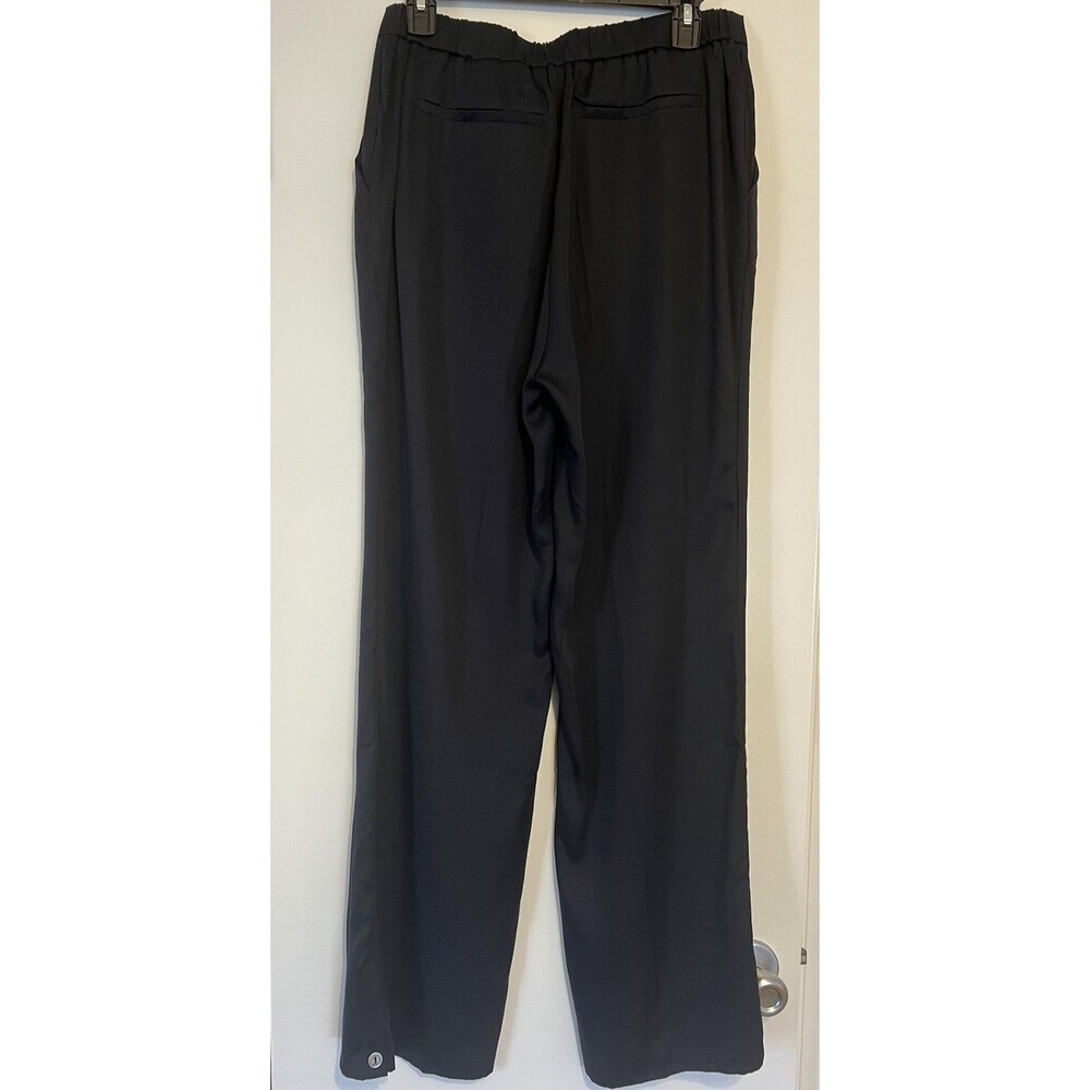 NWT Grana Size Large Black Tencel Side Slit Pants - Picture 10 of 16